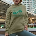 thumbnail image 2 of Reuse, Environmentalist or Nature Lover Themed, Groovy Retro Wavy Text Merch Gift, Sand Hooded Sweatshirt or Hoodie, 2XL, 2 of 5