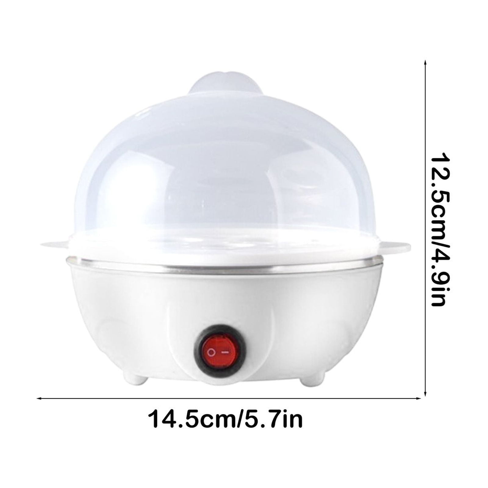 Hard Boiled Egg Cooker Stainless Steel Double-Layer Mini Electric Cooker with 7-Egg Capacity and Auto Shut-Off