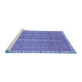 thumbnail image 2 of Ahgly Company Machine Washable Indoor Rectangle Abstract Blue Modern Area Rugs, 4' x 6', 2 of 4