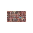 thumbnail image 2 of Kitchen Rugs and Mats Non Skid Washable Boho Vintage Red Geometric Design (5) Kitchen Mat and Rug Set,Floor Cushion Waterproof Rug,Rubber Backed Area Rugs for Kitchen Laundry, 2 of 7