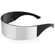 thumbnail image 1 of 80s Futuristic Visor Cyber Sunglasses Men Women Punk Cosplay Silver, 1 of 5
