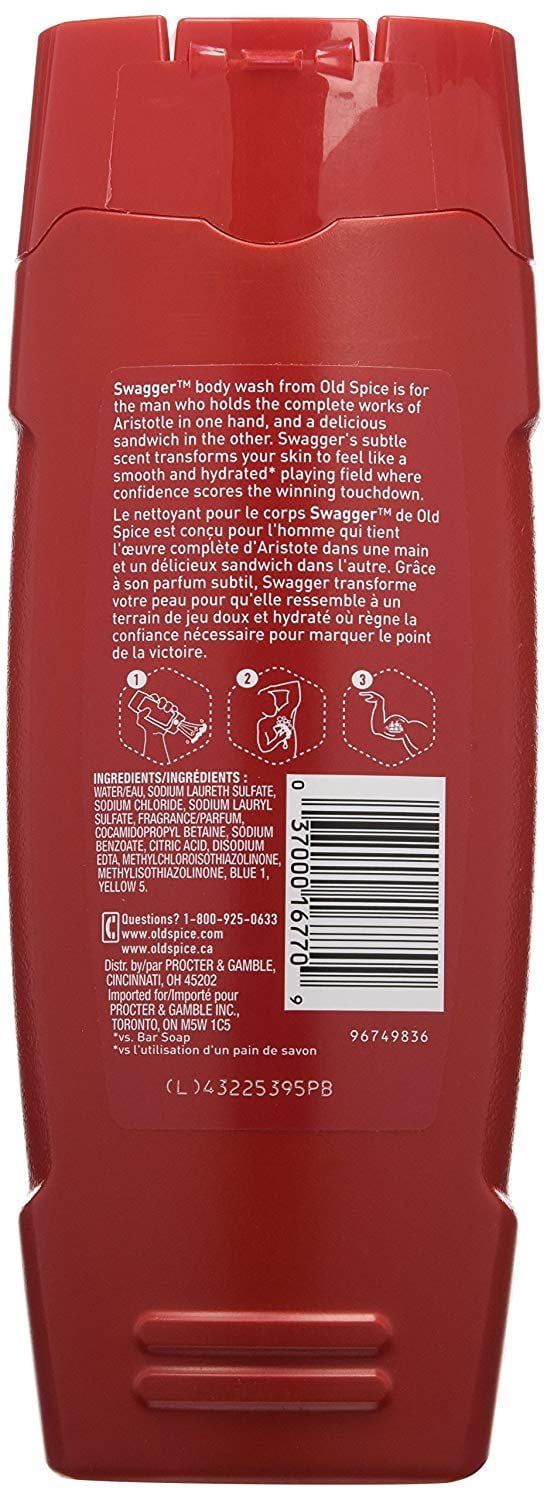Old Spice Red Zone Body Wash, Swagger 16 oz (Pack of 2)