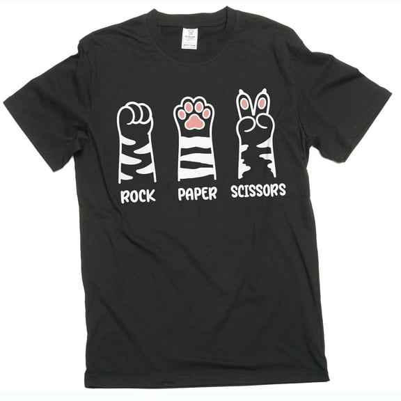 Rock Paper Scissors Tee Funny Cat Paw Shirt, Cat Owner Shirt, Cat Paws Shirts, Gift for Cat Mom