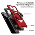thumbnail image 4 of Compatible Case for Nokia G400 5G Case w/Tempered Glass Screen Protector [Military Grade] Ring Car Mount Kickstand Shockproof Hard Phone Case - Red, 4 of 7