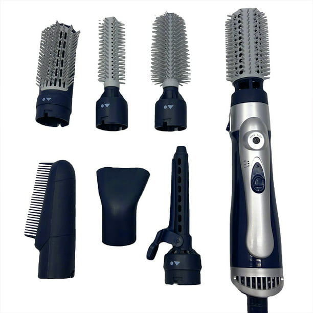 Hair Dryer Brush,Hot Air Brush, Diffuser Heater Comb 7 in 1 Air Brush Set Hair  Straightener Curler Perm Easy Use Practical Hair Styling Tools 