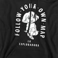 thumbnail image 2 of Popfunk Dora The Explorer Follow Your Own Map Adult Pull-Over Hoodie, Black, Medium, 2 of 5