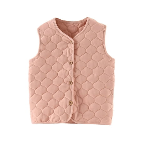 

Rovga Toddler Girls Boys Solid Warm Thick Spring Winter Sleeveless Vest Clothes Coat Soft Comfortable Coat