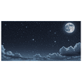 thumbnail image 7 of LUUFILx Starry Night Sky Theme Moon Clouds Banner Party Decorations Backdrop Background, 7 of 7