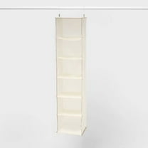 6 Shelf Hanging Closet Organizer Tan