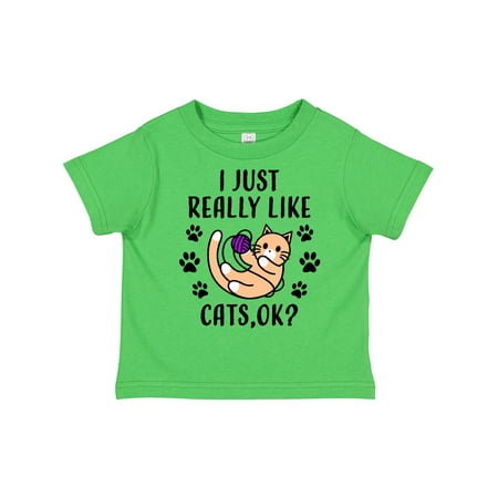 

Inktastic I Just Really Like Cats Ok Gift Toddler Boy or Toddler Girl T-Shirt