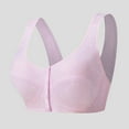 thumbnail image 2 of vigerkar Daisy Bras for Older Women Front Closure Plus Size Womens Bras No Underwire Front Clasp Bras for Seniors Pink, XXL, 2 of 3