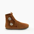 thumbnail image 2 of Minnetonka Men's Button Softsole and Hardsole Boot, Brown Hardsole, Size 13 M, 2 of 8