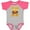 Baseball Heather and Hot Pink, variant on Inktastic Axe Throwing Funny Boys or Girls Baby Bodysuit