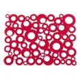 thumbnail image 1 of SARO FT108.R1318B 13 x 18 in. Rectangle Felt Bubble Design Placemat  Red - Set of 4, 1 of 1