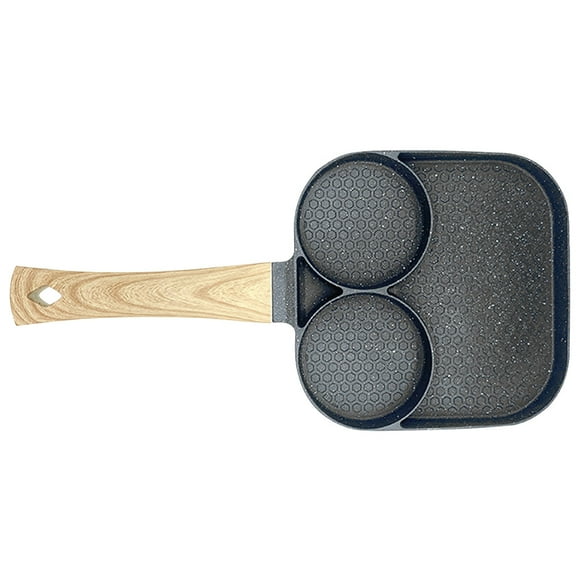Fried Egg Pan 3-Compartments Non-stick Omelette Egg Cooking Pan Kitchen Pan