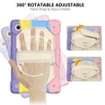 thumbnail image 4 of Allytech Galaxy Tab A8 2022 Case for SM-X200/SM-X205/SM-X207, Hard PC + Soft Silicone Children Friendly Adjustable Hand Strap/Shoulder Strap Rugged Case for Samsung SM-X200 10.5" 2022, Colorful Pink, 4 of 6