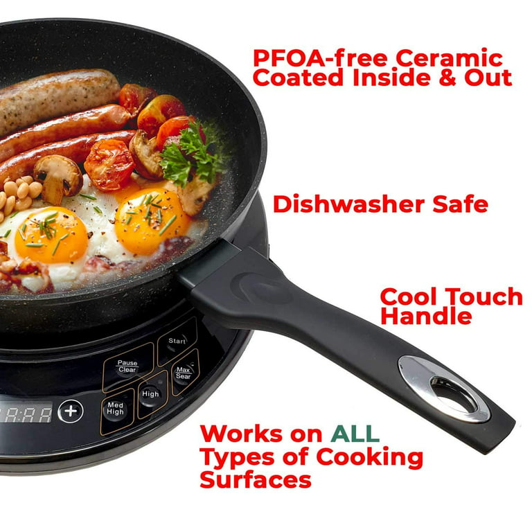 Fry Pan Non Stick Frying Pan Cookware Marble Coated Gas Electric Induction  Hob