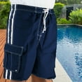 thumbnail image 3 of North 15 Men's Board Beach Swim Trunks Shorts with Cargo Pockets-5104-Nv-Md, 3 of 7