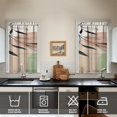 thumbnail image 2 of Modern Abstract Geometric Lines Boho Kitchen Curtains - Vintage Tier Cafe Curtains for Bathroom Living RV Rod Pocket Window Drapes 36 Inch 2 Panels Set 28"x36" Window Treatment Tiers, 2 of 4