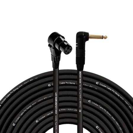 Coluber Cable Right Angle XLR Female to Right Angle 1/4" TS 3-Pin Connector