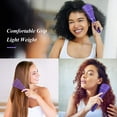 thumbnail image 4 of Detangle Hair Brush Comb Set for Adults Kids Kinky Curly Wavy Wet Dry Hair Afro American Type 3a-4c, Comfortable Grip(Purple), 4 of 7