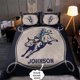 thumbnail image 2 of Juego de Cama Personalizado Nombre Bull Riding Cuerda Azul, 2 of 3