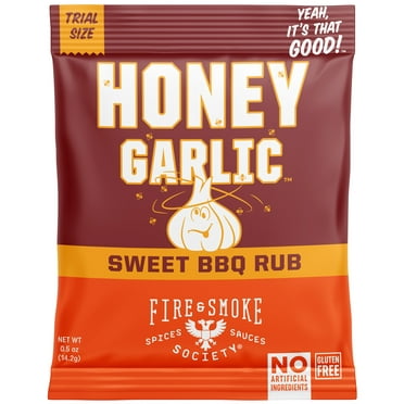 Fire & Smoke Society Honey Garlic BBQ Rub, BBQ Seasoning Mix, .5 oz Seasoning Packet