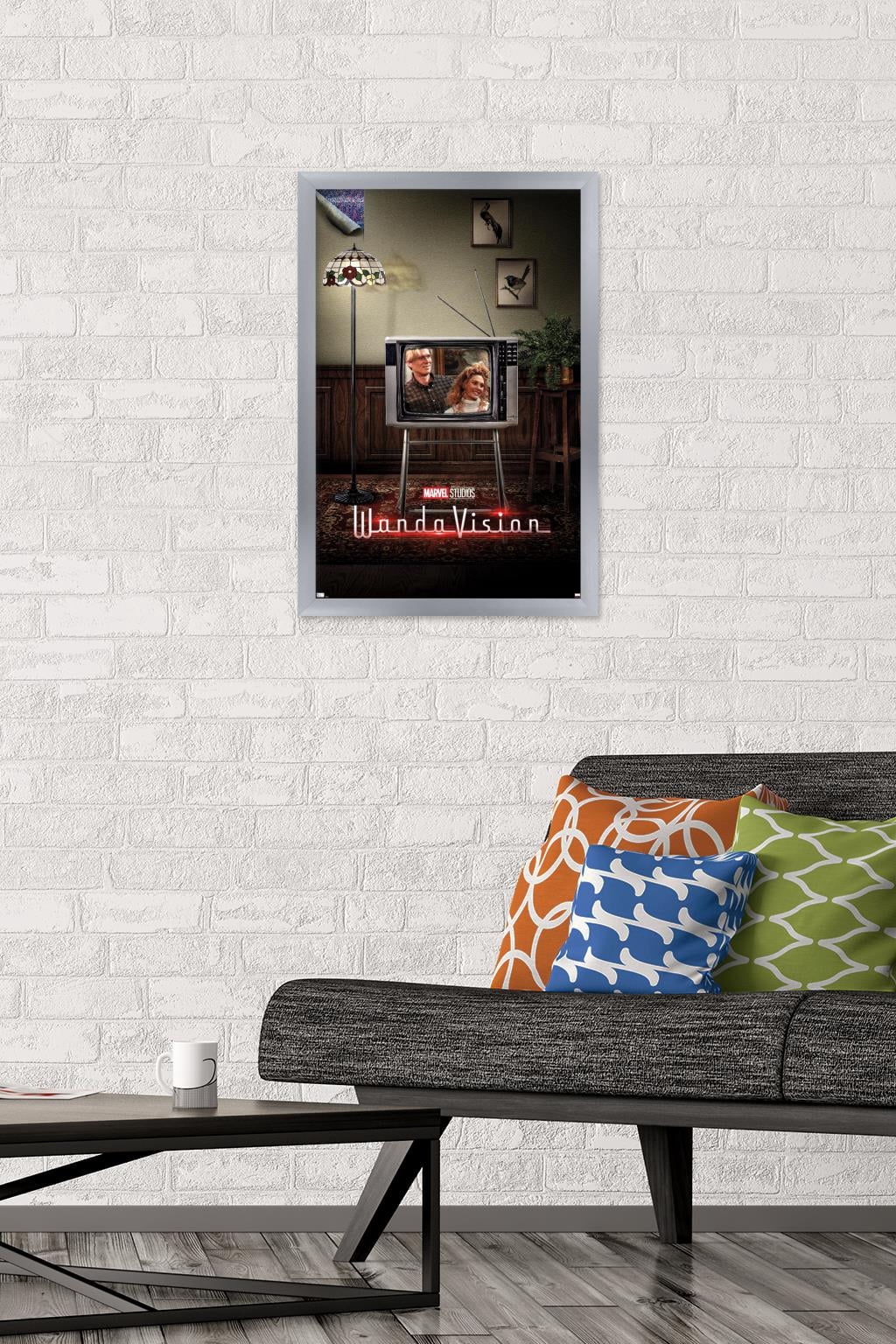 Marvel WandaVision - 80's One Sheet Wall Poster, 14.725" x 22.375", Framed