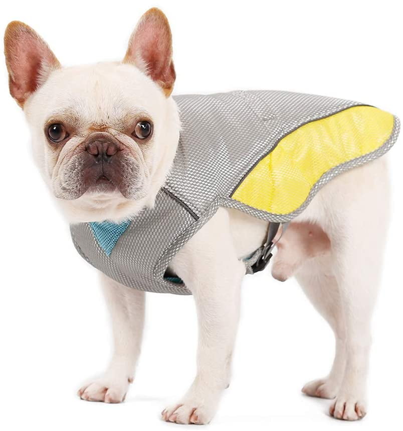 Cooling Dog Harness with Gel Pack Medium Blue Pet Vest Cooler for Summer Bulldog 