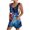 Blue, variant on LOVZFMLL Women's Summer Comfortable Casual Suspender Printing Shorts Pocket Jumpsuit Shorts Blue L