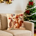thumbnail image 4 of geerera Christmas Decorative Pillow Covers 18''x18'' Embroidered Christmas Pillowcases Soft Linen Hidden Zipper Holiday Cushion Cases Decoration for Sofa Couch, 4 of 6