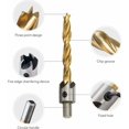 thumbnail image 2 of Avellanador de chaflán, broca cónica de 5 flautas con herramienta de biselado de llave hexagonal para madera (7 piezas, 3-10 mm),, 2 of 5