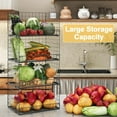 thumbnail image 3 of X-COSRACK 4-Pack Stackable Wire Storage Baskets, Foldable Carbon Steel Pantry Organizer Bins, Extra Large, Black, 3 of 7