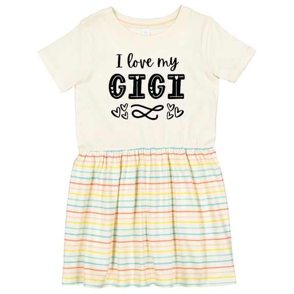 Inktastic I Love My Gigi with Hearts Girls Toddler Dress