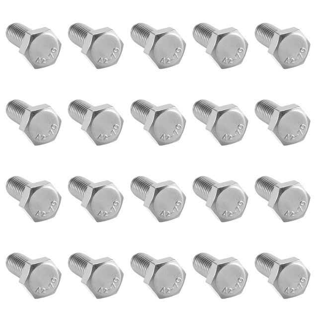 Unique Bargains Vis Hexagonales Filetage M4 10mm en Acier Inoxydable 304 Lot de 20