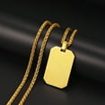 thumbnail image 4 of ChainsProMax Men Blank Dog Tags Necklace, Personalized Gifts, Stainless Steel/Gold Plated/Black, 4 of 8