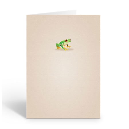 Stonehouse Collection Red-Eyed Tree Frog Note Card Set – Tropical Amphibian Thank You Cards, Blank Inside Greeting Cards for All Occasions, Rainforest Wildlife Stationery, 10 Pack with Envelopes