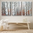 thumbnail image 2 of PixonSign Canvas Print Wall Art Set White Trees Among Red Leaves Botanical Wilderness Illustrations Modern Art Contemporary Landscape Multicolor Ultra for Living Room, Bedroom, Office - 16"x24" x 3, 2 of 5