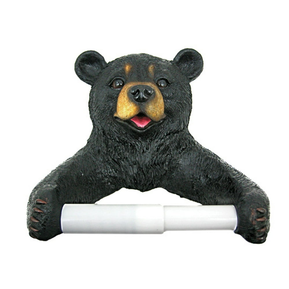 Cute Black Bear Cub Toilet Paper Roll Holder Nature