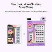 Kiss Impress Falsies Press On Self Adhesive Eyelashes, Classic Volume, 36 Lash Clusters