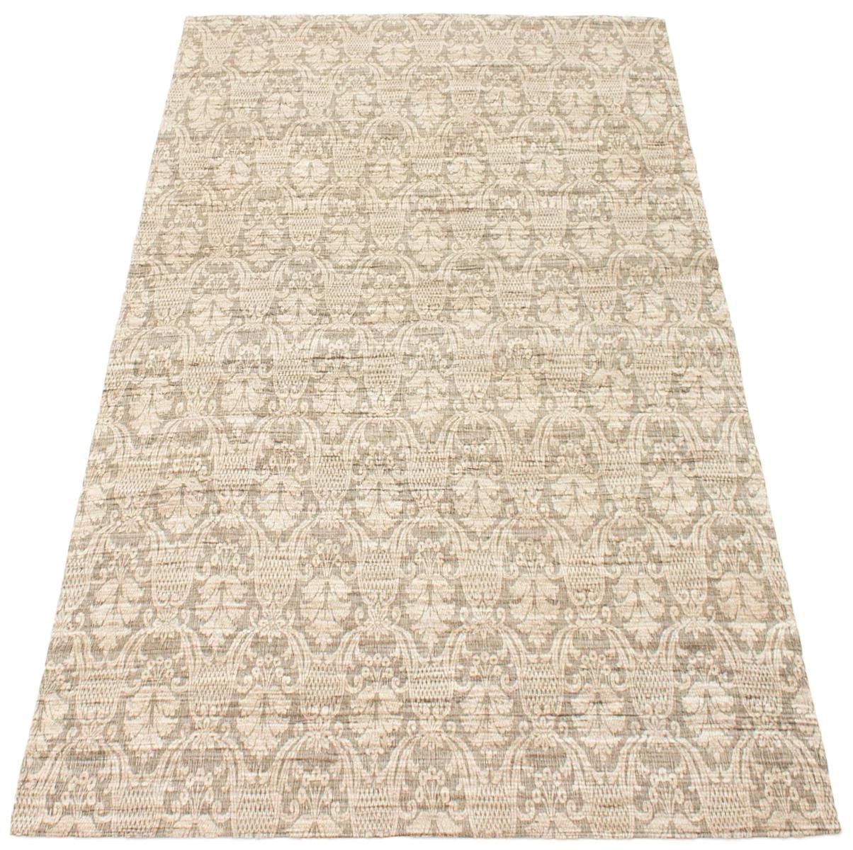 ECARPETGALLERY 4'6" x 6'6" Transitional Collage Handmade Area Rug for Living Room, Dining Room and Bedroom in Grey