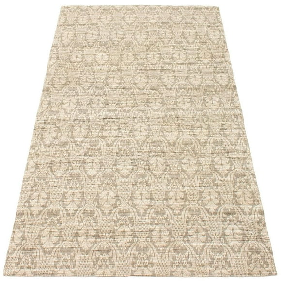 ECARPETGALLERY Tapis Fait à la Main pour Salon, Salle à Manger et Chambre à Coucher Transitionnel Collection Collage 4'6" x 6'6" en Gris