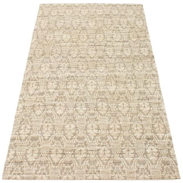 ECARPETGALLERY 4'6" x 6'6" Transitional Collage Handmade Area Rug for Living Room, Dining Room and Bedroom in Grey