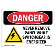 thumbnail image 1 of SignMission OS-DS-A-1218-L-1679 12 x 18 in. OSHA Danger Sign - Never Remove Panel, 1 of 1