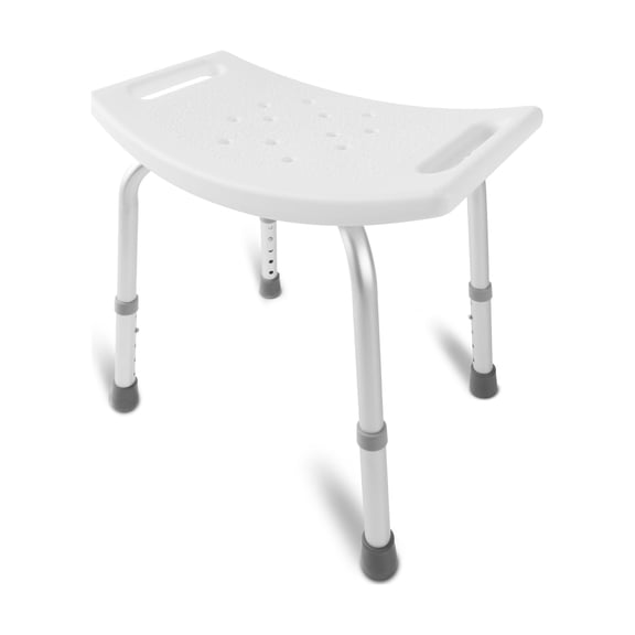DMI Non‑Slip Shower Chair Bath Seat, Aluminum Tub Bench, No‑Tools Assembly, Adjustable Height, 300 lb Capacity, Bench Style, White