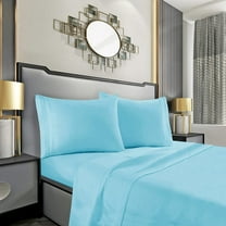 Elegant Comfort 1500 Series Microfiber Deep Pocket Bedroom Sheet Set, King Aqua Blue