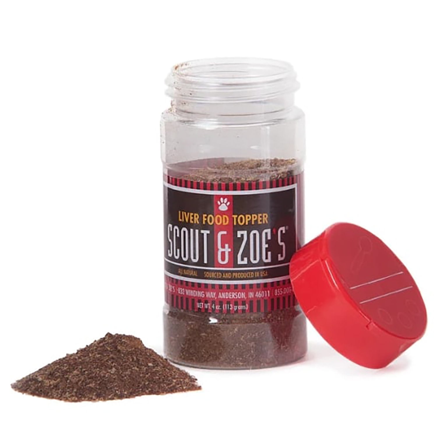 Scout & Zoe's: Pet Food Topper - Beef Liver Powder - 4oz Bottle, Dogs & Cats, Natural Single Ingredient Meal Enhancer, Protein Booster,Sourced