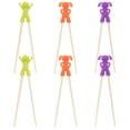 thumbnail image 1 of Shisuyan Beginners Chopsticks Training Chopsticks Round 6 Pairs 8.7x1.2x0.4in, 1 of 8
