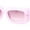Pink - Purple, variant on Womens Dimensional Stripe Bevel Thick Rectangle Mod Fashion Sunglasses All Black