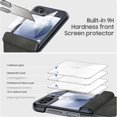 thumbnail image 3 of Dteck for Samsung Galaxy Z Flip 6 Case with Built-in Screen Protector, Hinge Protection, Ultra Thin PU Leather Matte PC Shockproof Phone Cover for Samsung Z Flip 6 5G,Red, 3 of 6